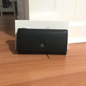 NEW with Box, Valentina Leather Pebbled Wallet